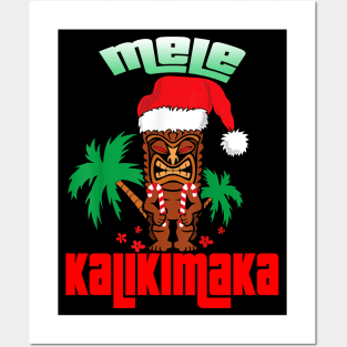 Mele Kalikimaka Merry Christmas Hawaiian Xmas Gift Posters and Art